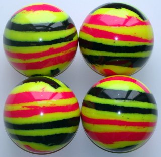 fluorescent yellow, fluorescent fuchsia, black