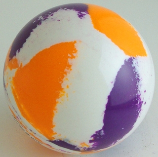 WHITE-fluorescent orange, fluorescent violet
