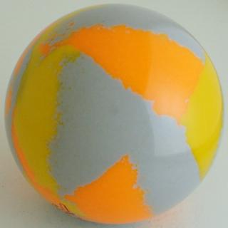 Silver gray - fluorescent orange, chrome yellow