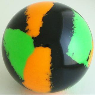 Black - fluorescent orange, fluorescent green