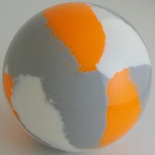 Silver gray - white, fluorescent orange