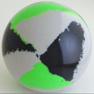 Silver gray - black, green fluorescent