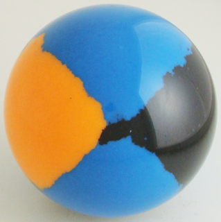 Italian light blue, fluorescent orange, black