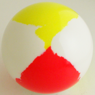 White - fluorescent yellow, fluorescent red