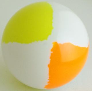 White - fluorescent orange, fluorescent yellow