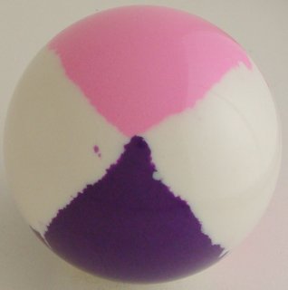 WHITE - fluorescent pink , purple fluorescent