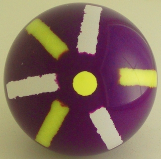 Purple, white, yellow fluorescent