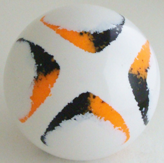 White - fluorescent orange, black