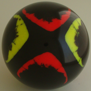 Black - fluorescent yellow, fluorescent red