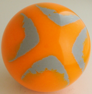 Fluorescent orange - silver gray