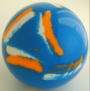 LT.BLUE ITALY - white, fluorescent orange