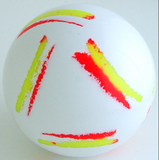 WHITE - fluorescent red, fluorescent yellow