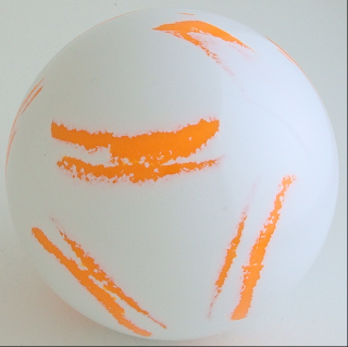 WHITE - fluorescent orange