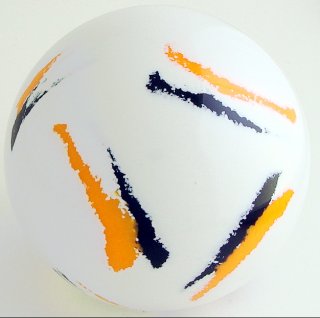 WHITE - fluorescent orange, black