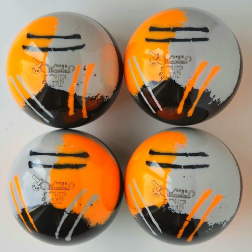 Fluorescent orange-Silver gray-Black 